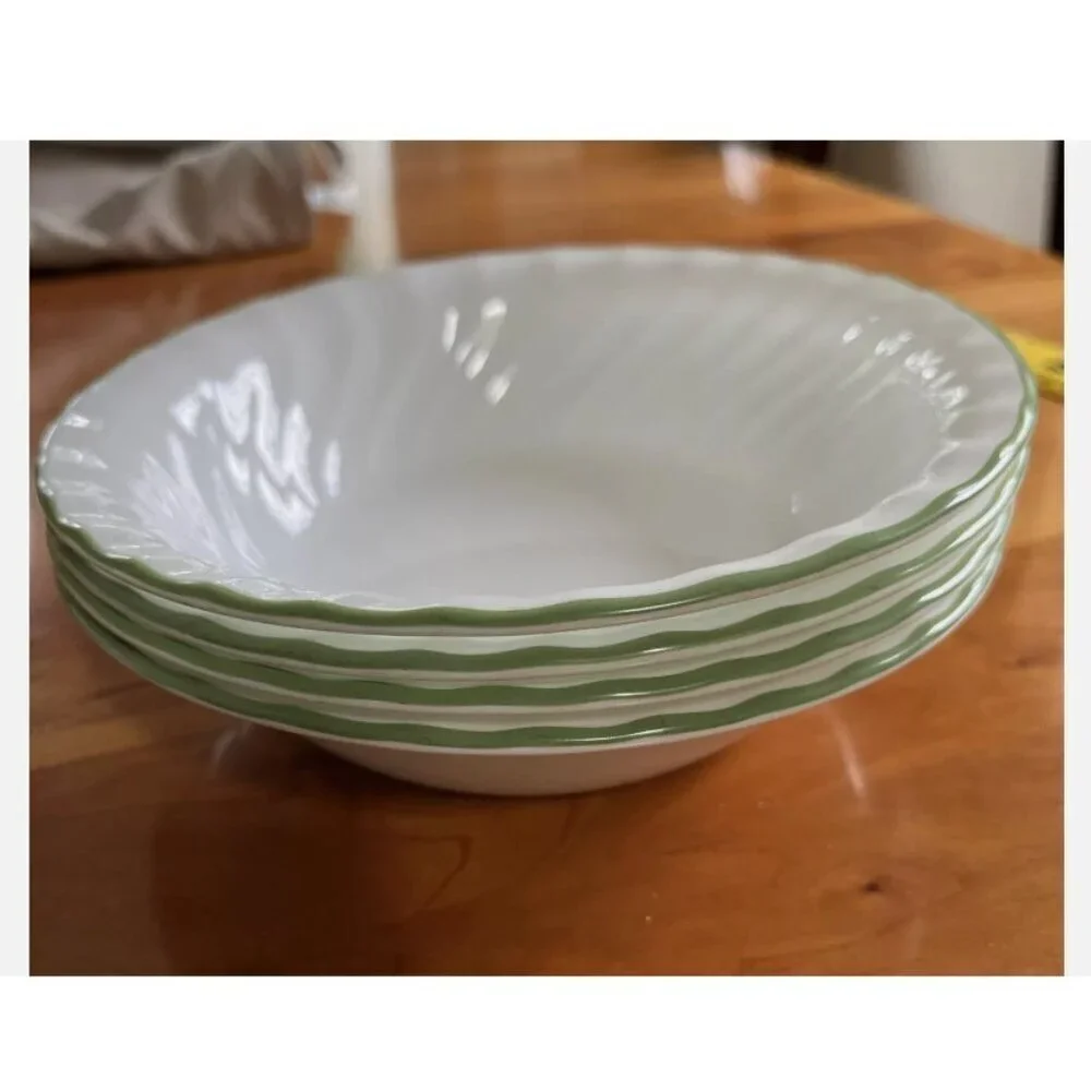 24pc Corelle Chutney Dinnerware set Plates/Bowls/Cups Saucers swirl fruit design